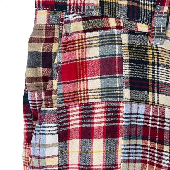 Men’s Patchwork Madras F/F Shorts by Blue Size 34 - Picture 7 of 7